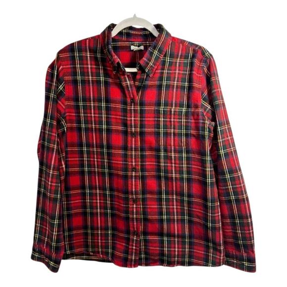 L.L. Bean Other - LL Bean Red Plaid Flannel Shirt Mens Size L
